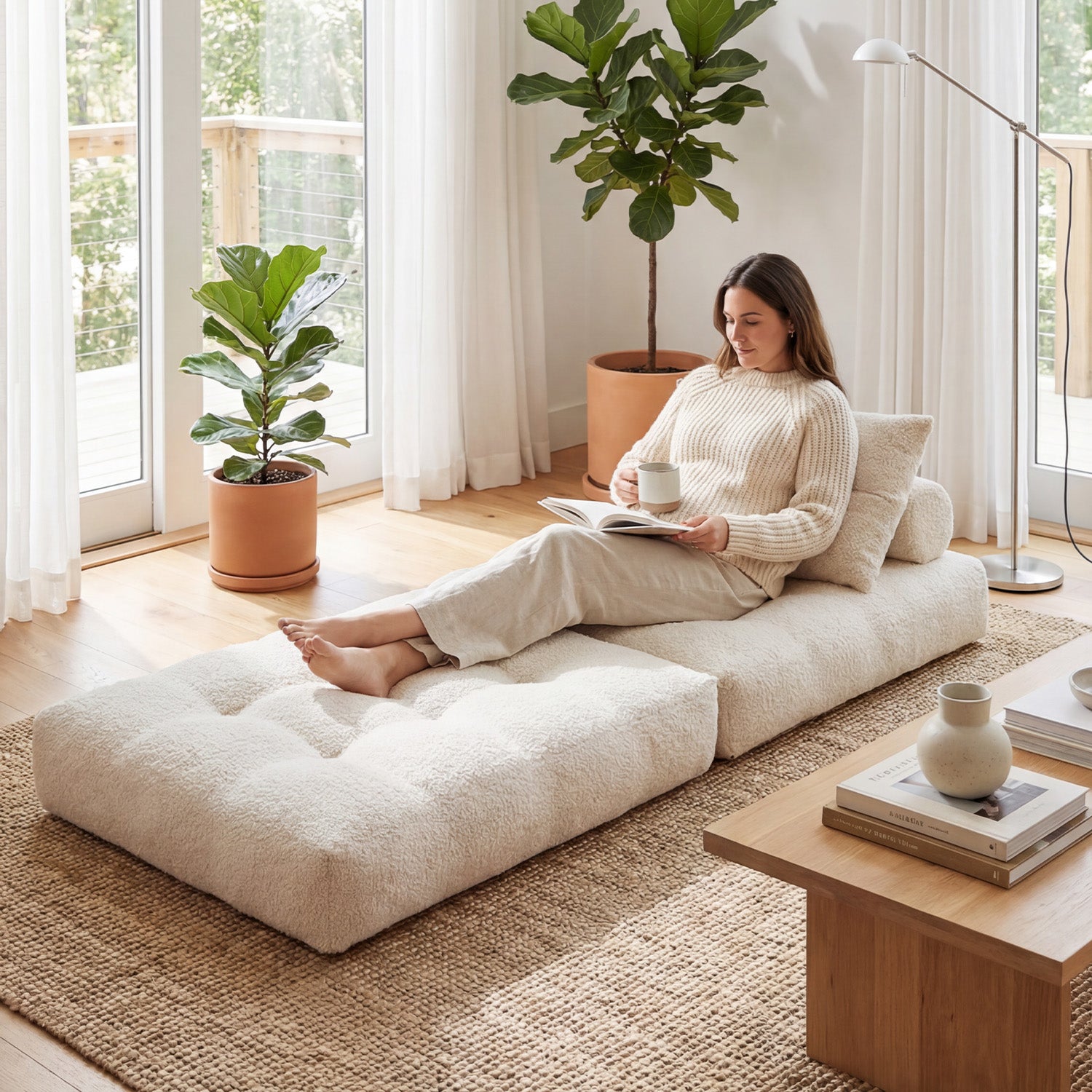 Monvane Oversized 3-in-1 Teddy Velvet Folding Sofa Bed Review: Armchair, Lounger and Guest Bed