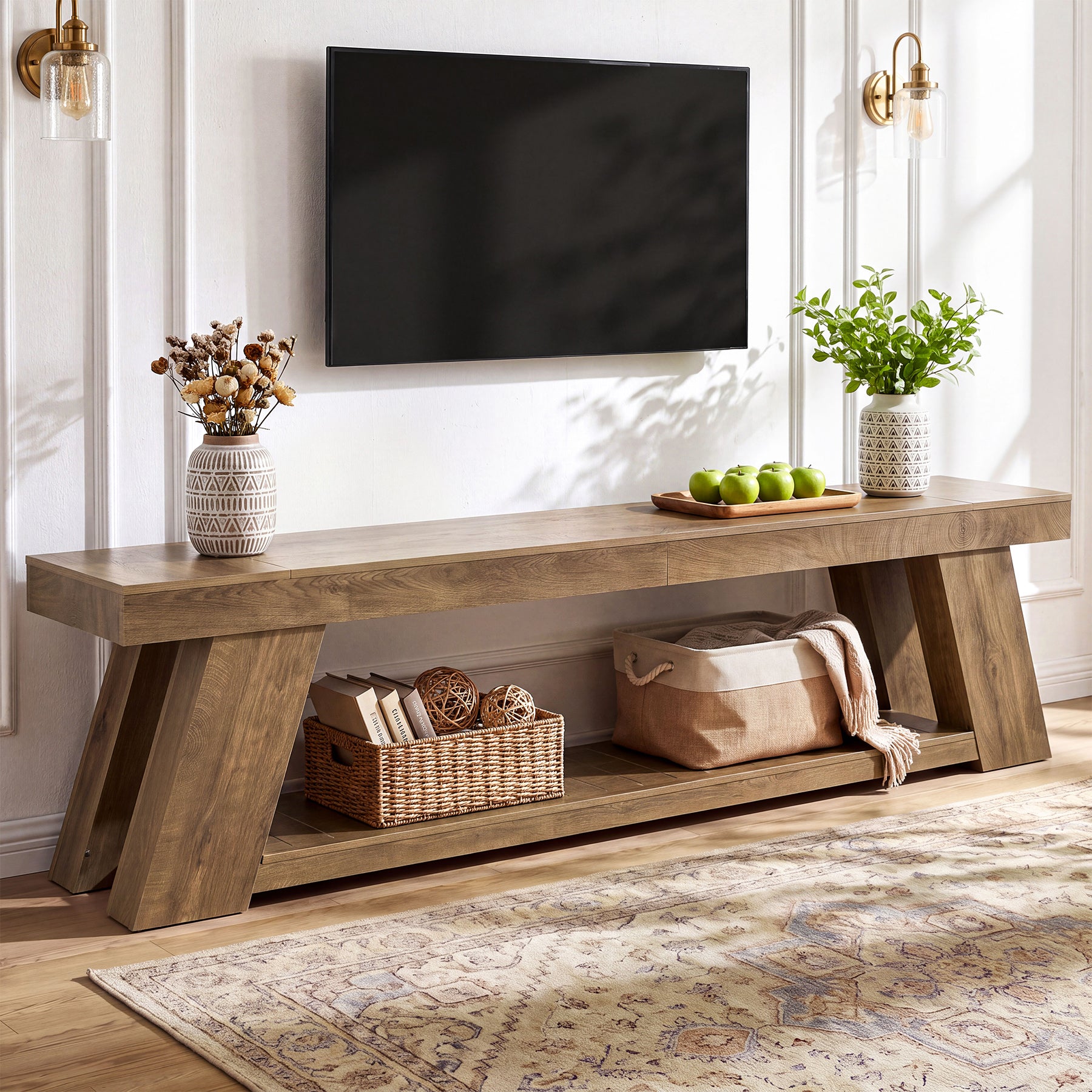 Tribesigns 87-Inch TV Stand Review: An Honest Look at the Extra-Long Farmhouse Console